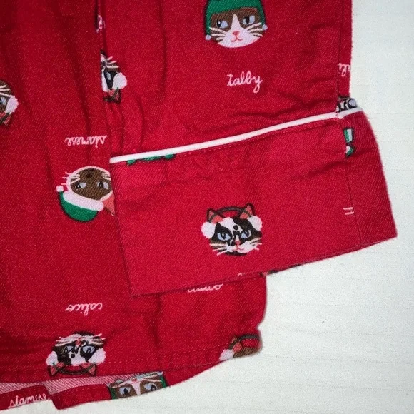 Lands' End festive cats women's XS (size 2-4) Pajama Top / Playful cats - Picture 4 of 16
